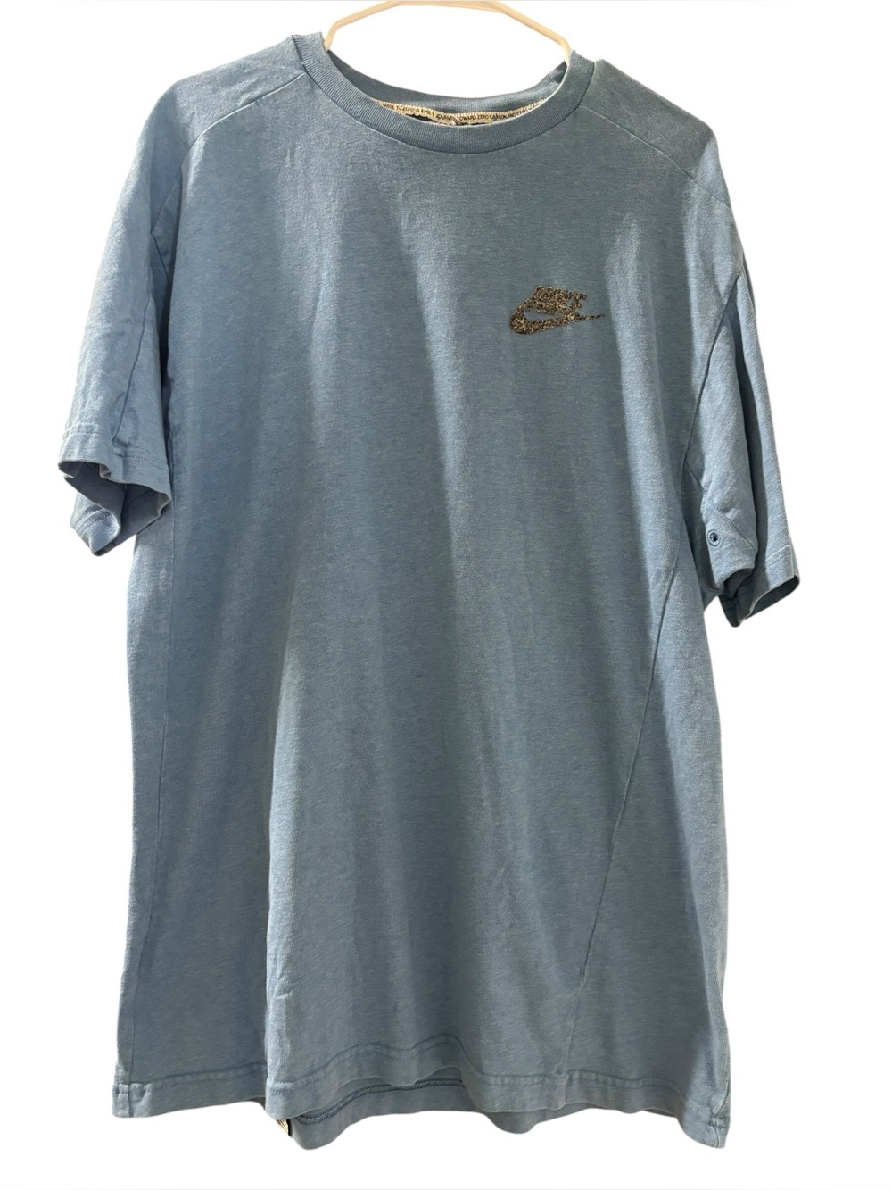 Nike Sportwear Rival Men's Pale Blue Crewneck T-Shirt with Small Logo Size Large
